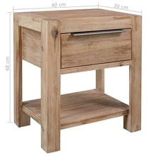 Load image into Gallery viewer, 18.9&#39;&#39; Tall 1 - Drawer Solid Wood Nightstand in Brown
