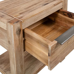 18.9'' Tall 1 - Drawer Solid Wood Nightstand in Brown