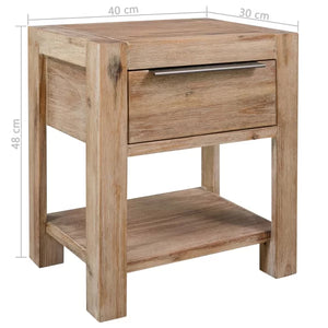 18.9'' Tall 1 - Drawer Solid Wood Nightstand in Brown