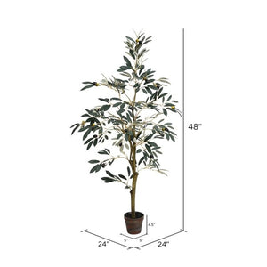 Vickerman 48-in Green Indoor Artificial Olive Trees