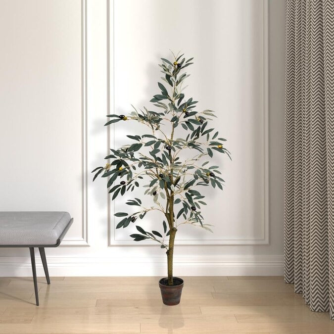 Vickerman 48-in Green Indoor Artificial Olive Trees