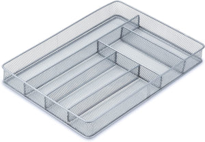 Steel Mesh 7-Compartment Expandable Utility Drawer Organizer, #180HA