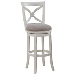 Accera Bar Stool in Distressed Antique White, 26" (Set of 2) - 2 Boxes