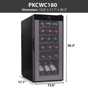 18 Bottle Single Zone Freestanding Wine Refrigerator 552AH