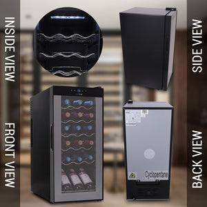 18 Bottle Single Zone Freestanding Wine Refrigerator 552AH