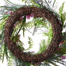 Load image into Gallery viewer, 18&quot; Daisy And Cosmos Flowers Wreath
