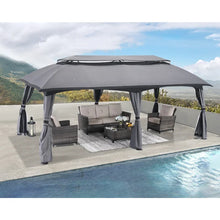 Load image into Gallery viewer, 19.6 Ft W x 10 Ft. D Steel Patio Gazebo
