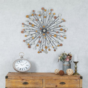 LuxenHome 28in. Diameter Starburst Abstract Wall Art 6341RR
