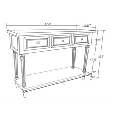 Load image into Gallery viewer, Wood and Metal Farmhouse Distressed Console Table 4651RR
