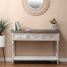 Load image into Gallery viewer, Wood and Metal Farmhouse Distressed Console Table 4651RR
