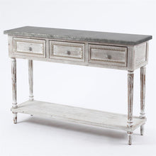 Load image into Gallery viewer, Wood and Metal Farmhouse Distressed Console Table 4651RR

