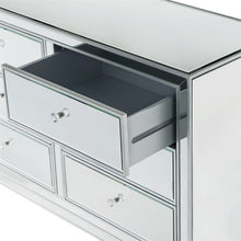 Load image into Gallery viewer, Elegant Decor Reflexion 6 Drawer 48&quot; Mirrored Dresser in Antique Silver
