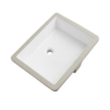 Load image into Gallery viewer, 19 11/16&quot; X 15 9/16&quot; White Ceramic Rectangular Undermount Bathroom Sink with Overflow
