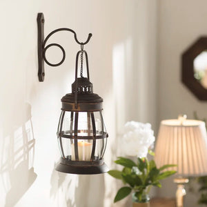 19" Glass/Iron Wall Sconce