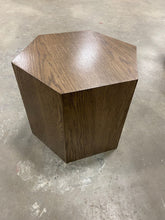 Load image into Gallery viewer, 16&quot; H x 20&quot; W x 17.3&quot; D Black Washed Solid Wood Block Side Table
