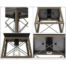 Load image into Gallery viewer, 1 - Light 9.5&#39;&#39; Caged Square / Rectangle Flush Mount
