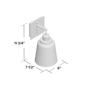1 - Light Dimmable Armed Sconce 1636AH