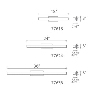 1 - Light Dimmable LED Brushed Aluminum Vanity Light MRM3565