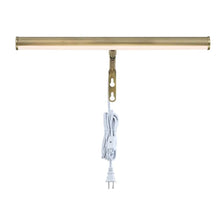 Load image into Gallery viewer, 3.5&quot; H x 14.5&quot; W x 8&quot; D Antique Brass 1 - Light Plug-In LED Wall Mounted Picture Light
