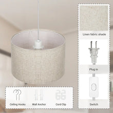 Load image into Gallery viewer, 1 - Light Single Drum Pendant
