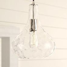 Load image into Gallery viewer, Polished Nickel 1 - Light Single  Teardrop Pendant MRM2224
