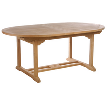 Load image into Gallery viewer, Teak Wood Orleans Oval Outdoor Patio Extension Dining Table
