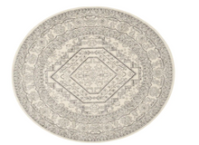 Load image into Gallery viewer, Adirondack Ivory/Silver 11 ft. x 11 ft. Border Medallion Round Area Rug
