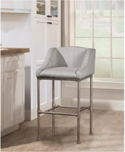 Load image into Gallery viewer, Dillon Metal 35.25 in. Textured Silver Counter Height Stool
