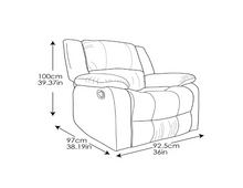 Load image into Gallery viewer, Preston 38 in. Width Big and Tall Black Faux Leather 1 Position Recliner
