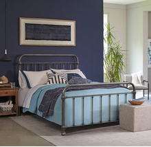 Load image into Gallery viewer, Queen Kirkland Metal Bed Aged Pewter - Hillsdale Furniture
