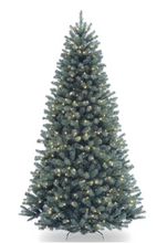 Load image into Gallery viewer, 7 ft. North Valley Spruce Blue Hinged Tree with 550 Clear Lights

