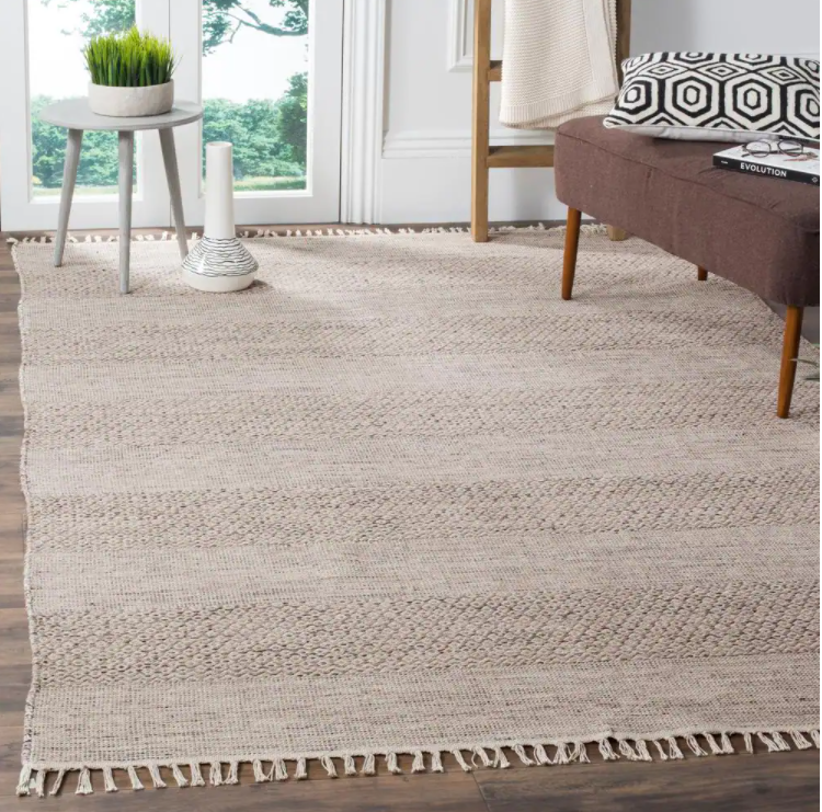 Montauk Ivory/Steel Gray 9 ft. x 12 ft. Geometric Area Rug
