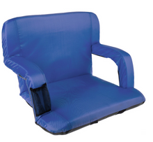 Load image into Gallery viewer, Wide Stadium Seat Chair Bleacher Cushion By Home-Complete, Blue 2594AH
