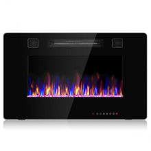Load image into Gallery viewer, 30-Inch Recessed Ultra Thin Electric Fireplace Heater with Glass Appearance
