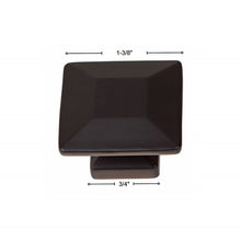 Load image into Gallery viewer, Matte Black 1 3/8&quot; Length Square Knob Multipack (Set of 10) OG159
