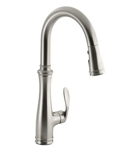Bellera Single-Handle Pull-Down Sprayer Kitchen Faucet with DockNetik and Sweep Spray in Vibrant Stainless