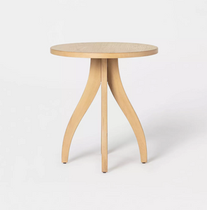 Surfside Round Wood Accent Table with Curved Legs - Threshold™ designed with Studio McGee MRM805
