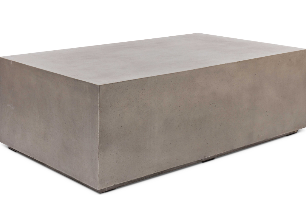 Urbia Outdoor Bloc Dark Grey 51'' Wide Concrete Rectangular Coffee Table 3389AH