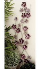 Load image into Gallery viewer, Purple Metal Glam Floral Wall Decor 13 in. x 50 in.
