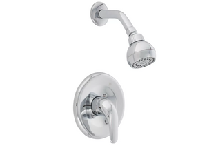 PROFLO 1.75 GPM Single Function Shower Head with Single Handle Valve Trim - Less Rough-In Valve 1597CDR