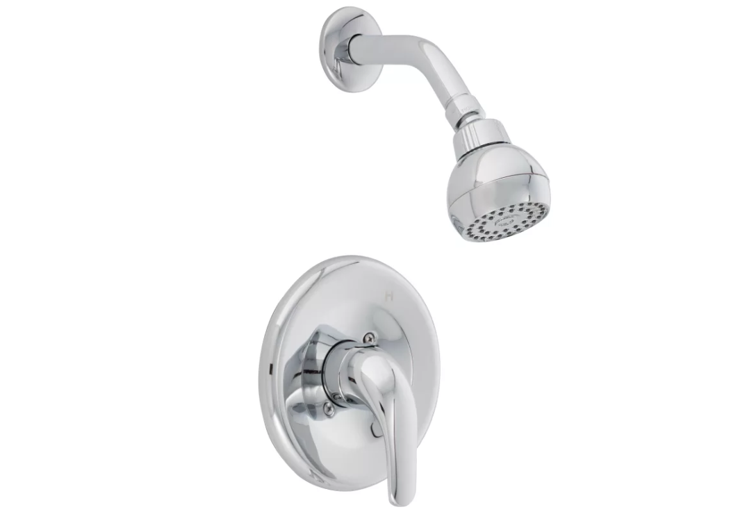PROFLO 1.75 GPM Single Function Shower Head with Single Handle Valve Trim - Less Rough-In Valve 1597CDR