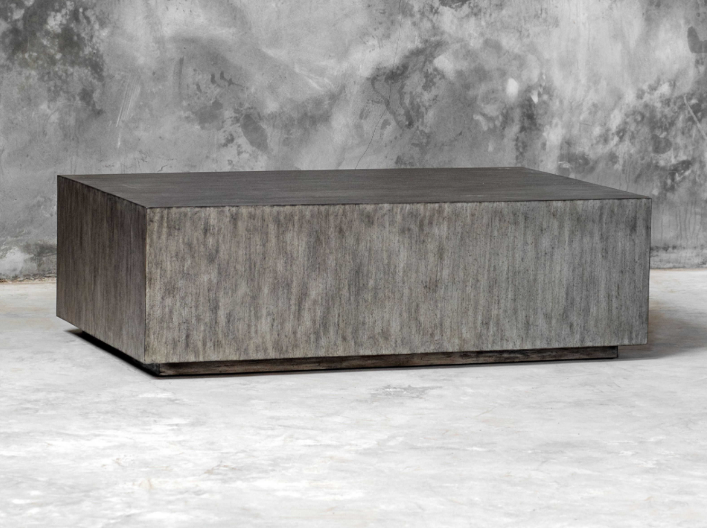 Uttermost Kareem Warm Metallic Gray 52'' Wide Rectangular Coffee Table MRM2077