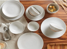 Load image into Gallery viewer, Siterra 16-Piece Casual Rustic White Stoneware Dinnerware Set (Service for 4)
