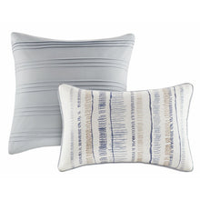 Load image into Gallery viewer, King Comforter + 7 Additional Pieces Adams Blue Striped 8 Piece Comforter Set 170AH
