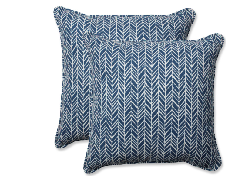 Herringbone Ink Blue 16.5