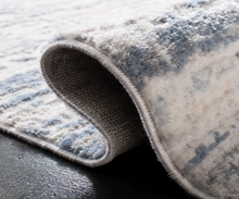 Load image into Gallery viewer, Amelia Ivory/Blue 2 ft. x 4 ft. Abstract Striped Area Rug
