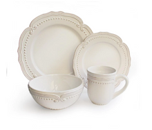 Load image into Gallery viewer, 16-Piece Solid White Stone Dinnerware Set (Service for 4) (16 piece set) 7492RR
