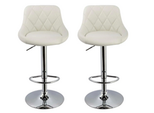 Load image into Gallery viewer, Westchester White Faux Leather Adjustable Swivel Bar Stools (Set of 2)
