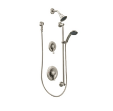 Load image into Gallery viewer, Moen Shower System  Trim Package with 2.5 GPM Single Function Shower Head Less Rough-In Valve from the Commercial Collection 4041RR
