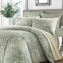 Load image into Gallery viewer, Green Abingdon Duvet Cover Set of 2 - Stone Cottage GL232
